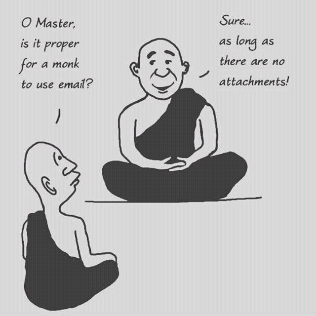 Cartoon of two guys sitting discussing the proper use of email 