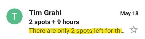 scarcity email marketing