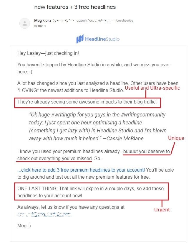 copy formulas for emails