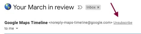 unsubscribe example from Google Map Timeline
