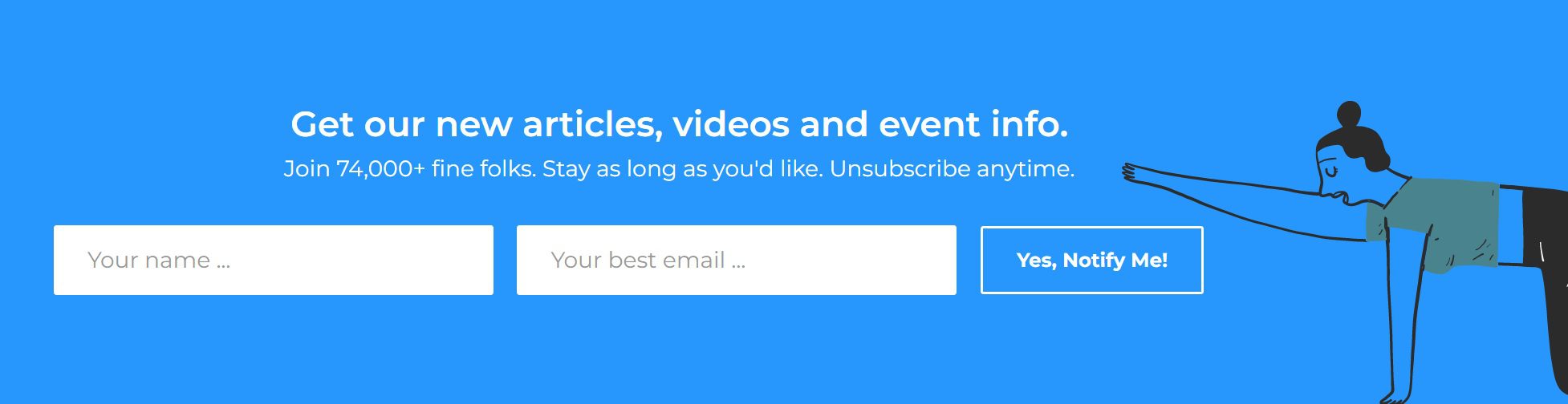 example of how copywriting company copyhackers by joanna wiebe grows email list