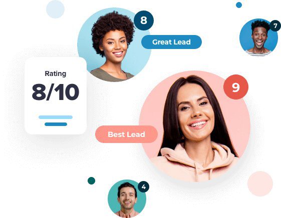 pictures of male and female marketers smiling 