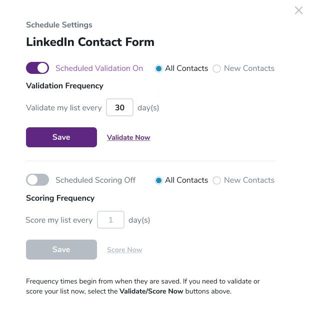 screenshot of zerobounce email validation tools with purple elements on white background