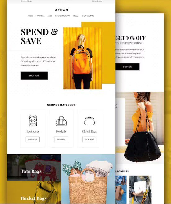email template examples showing how marketers can improve email branding