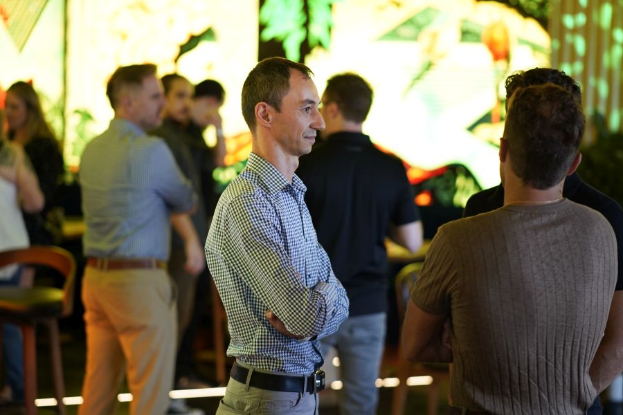 Ciprian Vlad hanging out with colleagues from ZeroBounce at a team building event