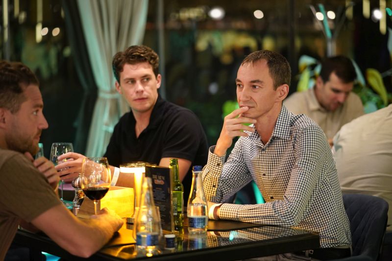 Ciprian Vlad, Audtin Helm, and Sterg Dikos of ZeroBounce at a company team building event